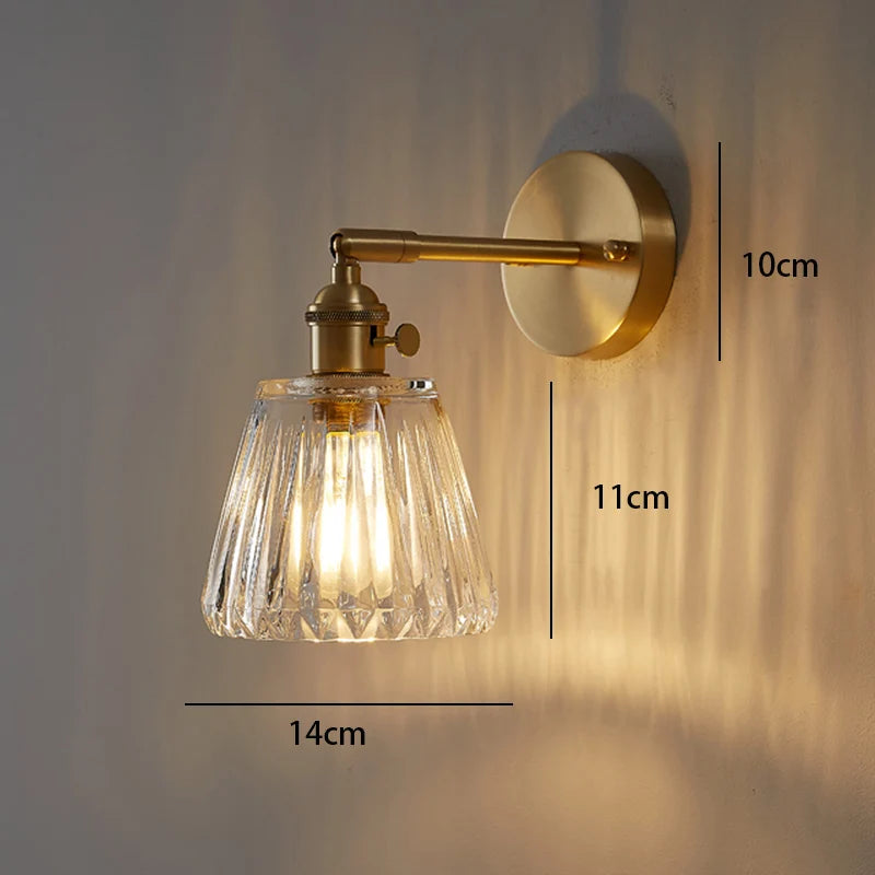 Lux Brass & Glass Wall Sconce