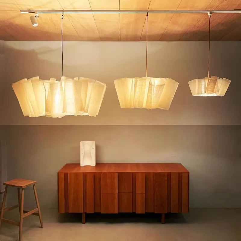 Vento Pleated Linen Pendant