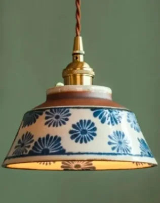 Ceramique Hand-Painted Pendant