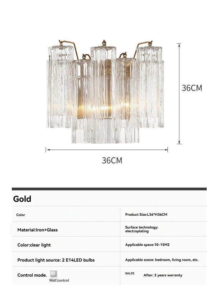 Murano Amber Cylinder Sconce