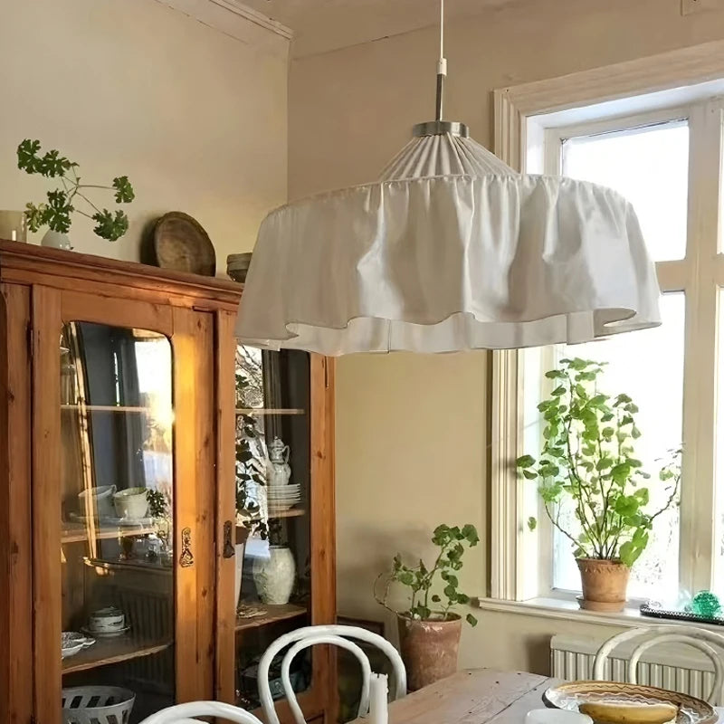 Heritage White Fabric Pendant
