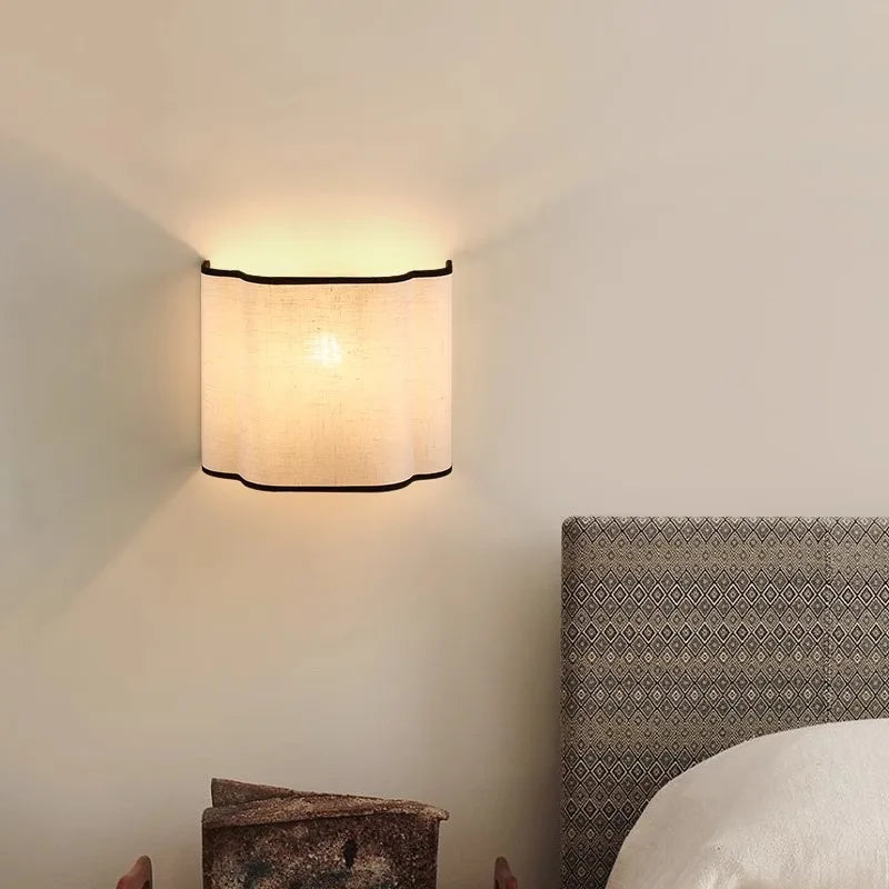 Crème Linen Wall Light