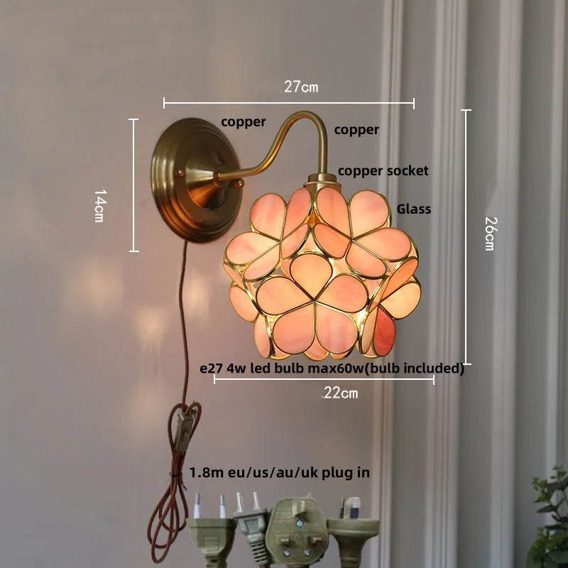 Azure Copper & Glass Sconce
