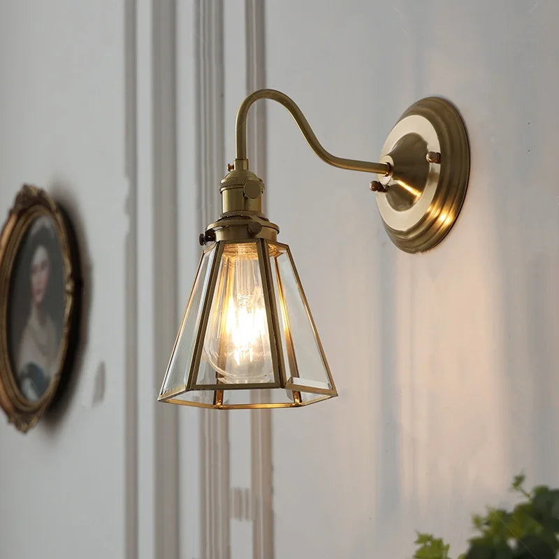 Azure Copper & Glass Sconce