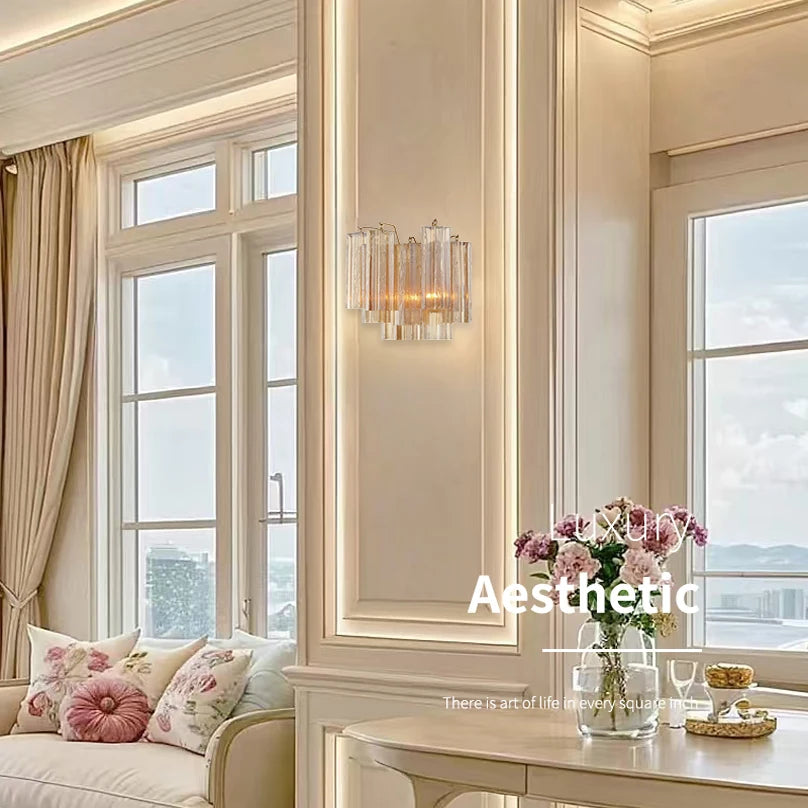 Murano Amber Cylinder Sconce