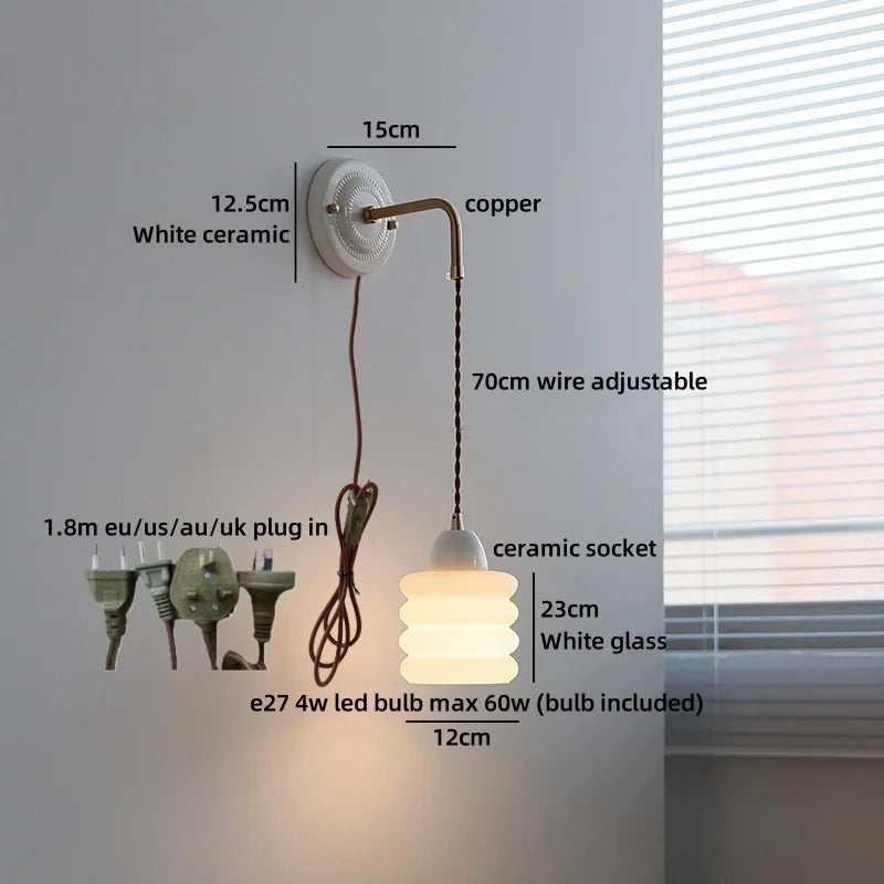 Fleur Ceramic & Brass Sconce