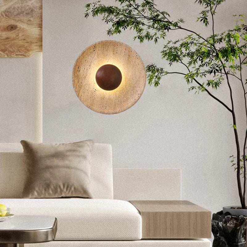 Terra Stone & Wood Sconce