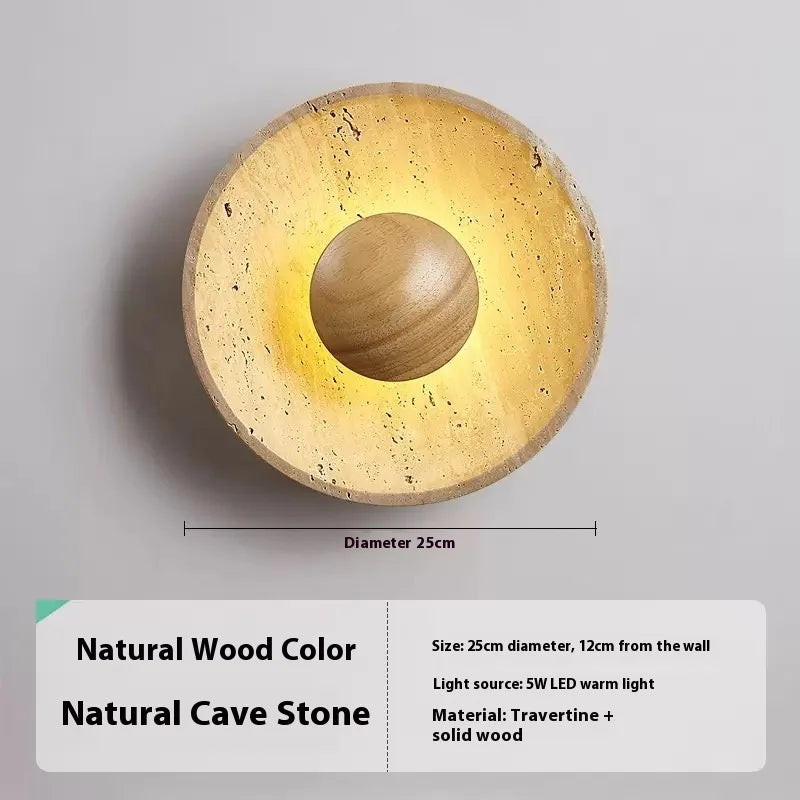 Terra Stone & Wood Sconce