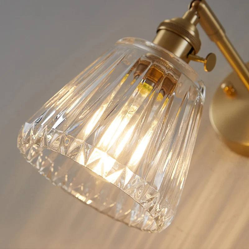 Lux Brass & Glass Wall Sconce