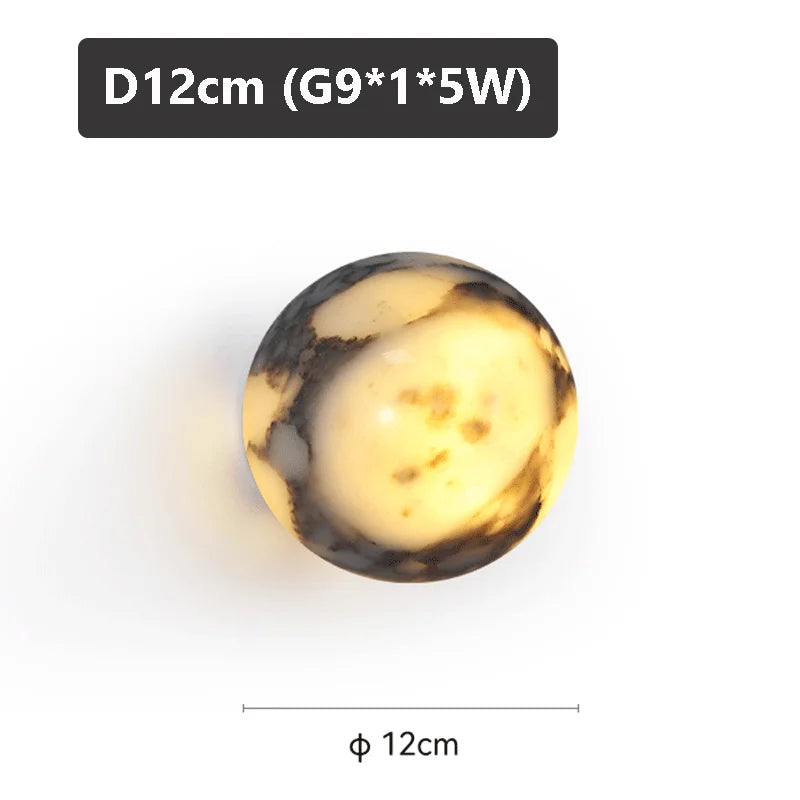 Orbe Marble Sphere Sconce