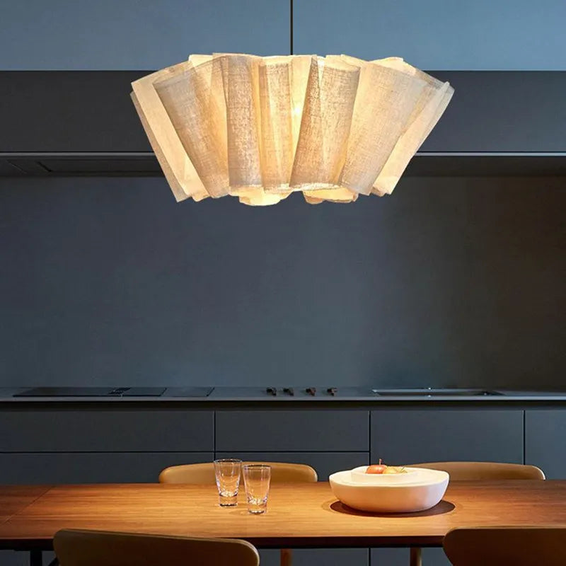Vento Pleated Linen Pendant