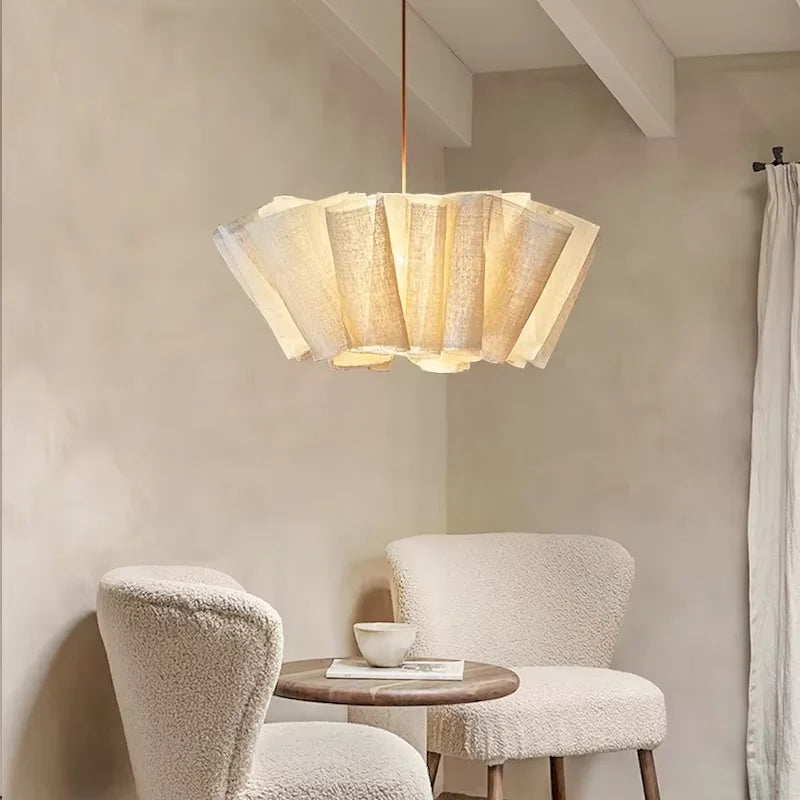 Vento Pleated Linen Pendant