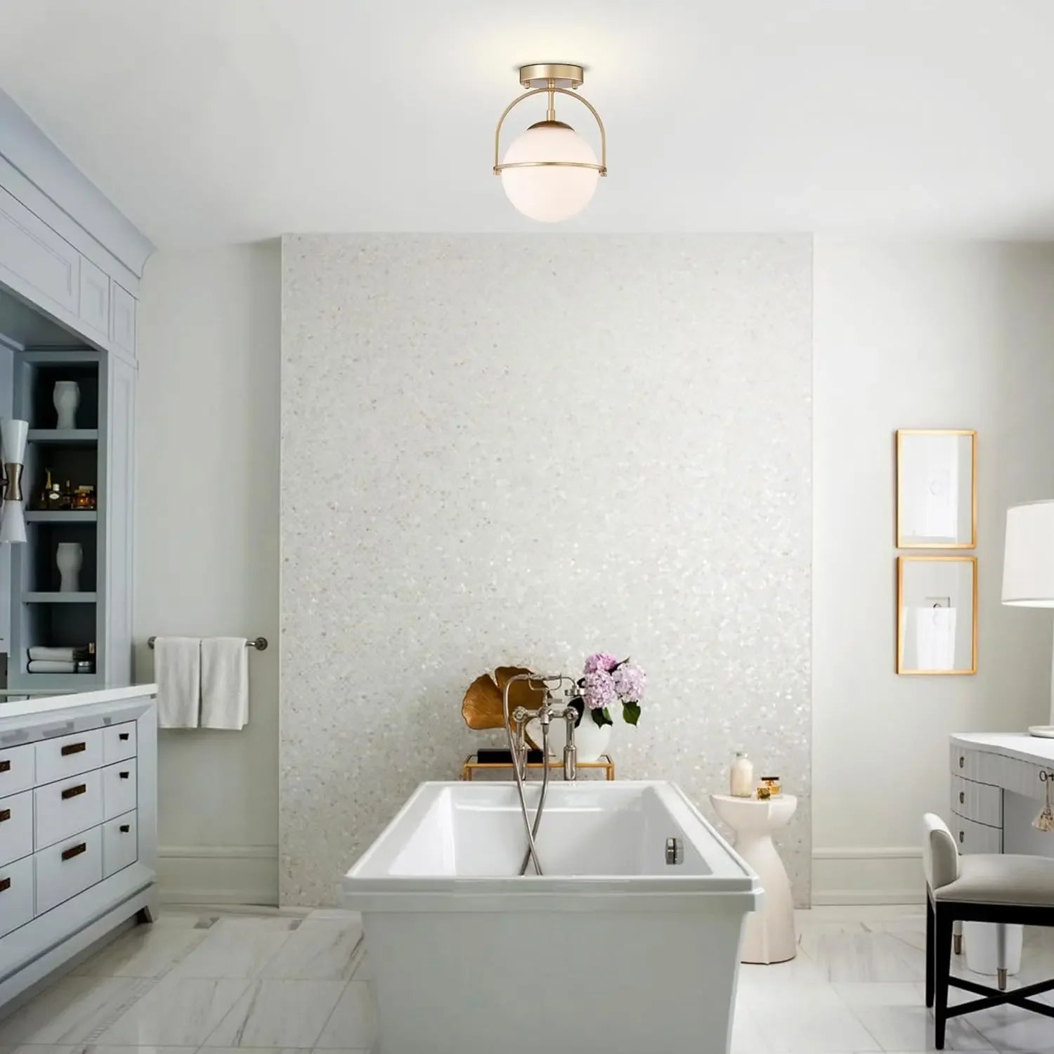 Opal Globe Ceiling Light