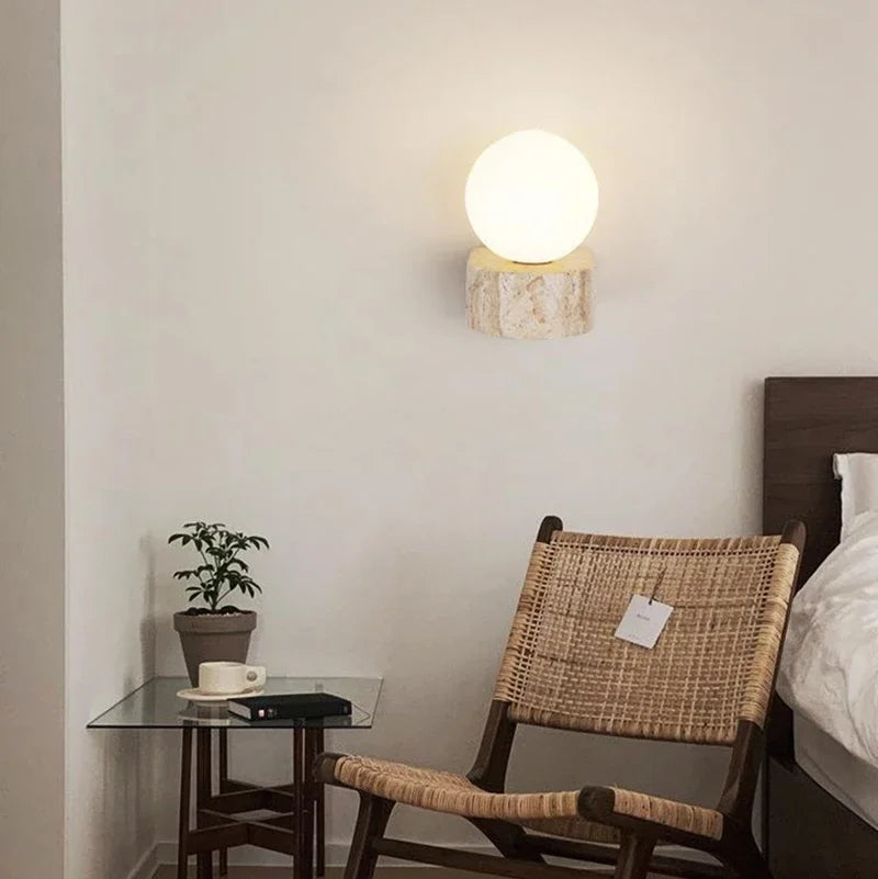 Petite Stone & Glass Sconce