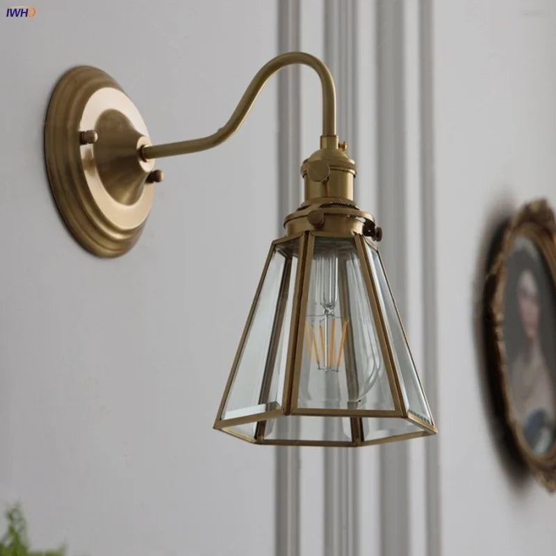 Azure Copper & Glass Sconce