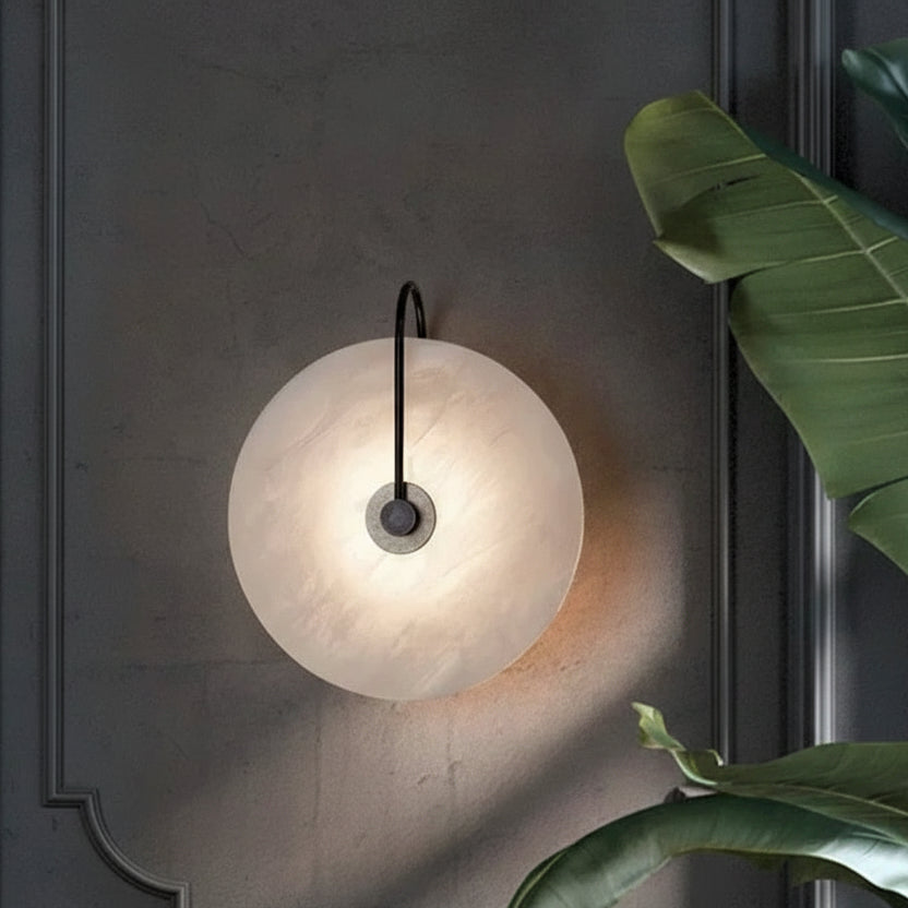 Luna Marble Moon Sconce