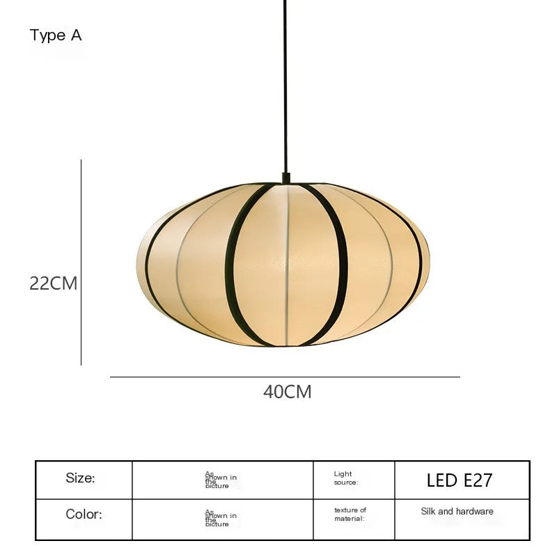 Zen Silk Lantern Pendant