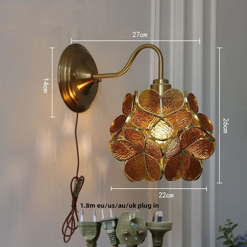 Azure Copper & Glass Sconce