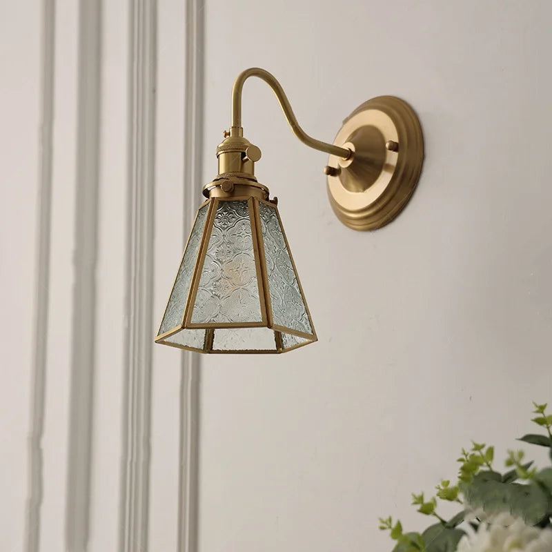 Azure Copper & Glass Sconce