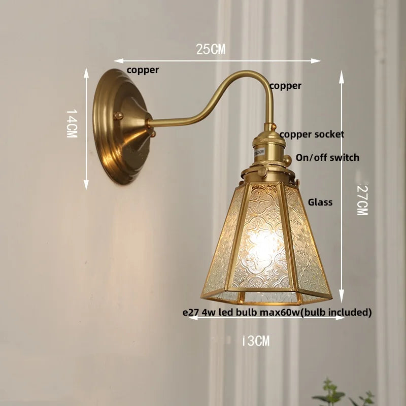 Azure Copper & Glass Sconce