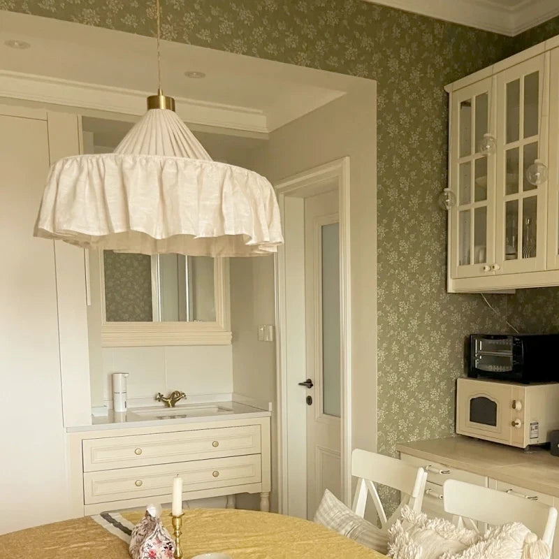 Heritage White Fabric Pendant