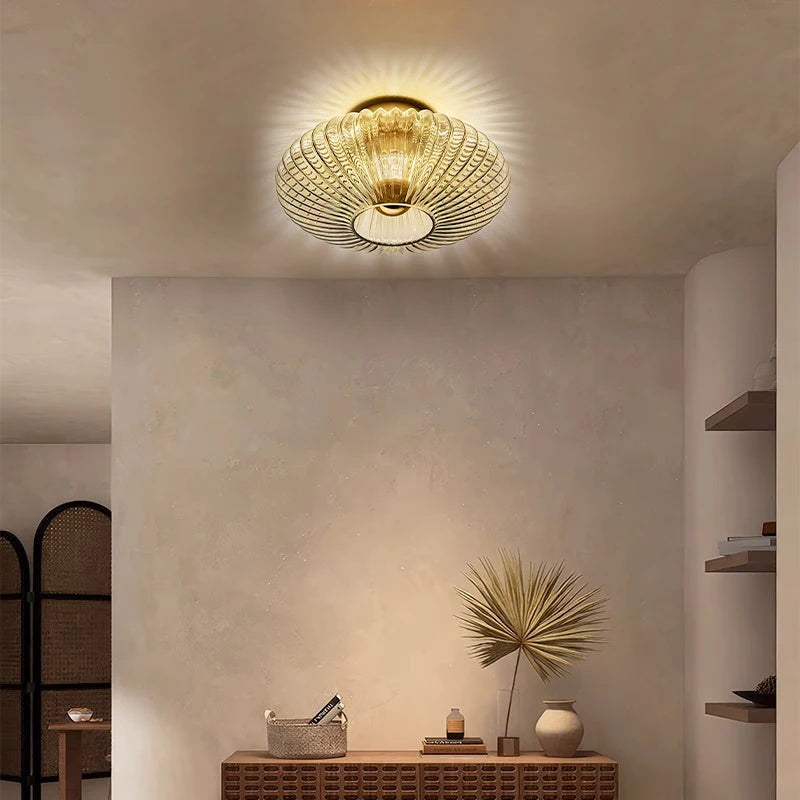 Ripple Corrugated Glass Sconce