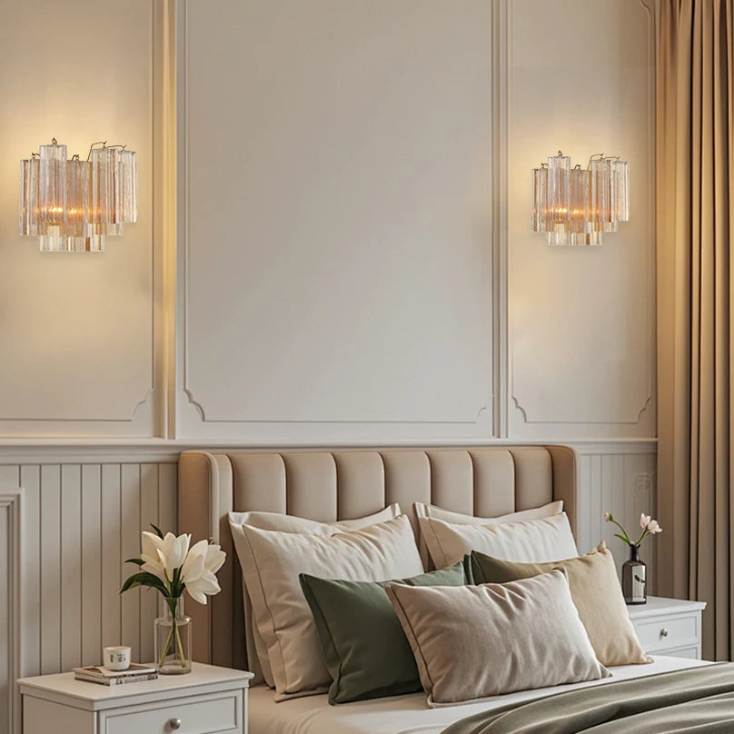 Murano Amber Cylinder Sconce