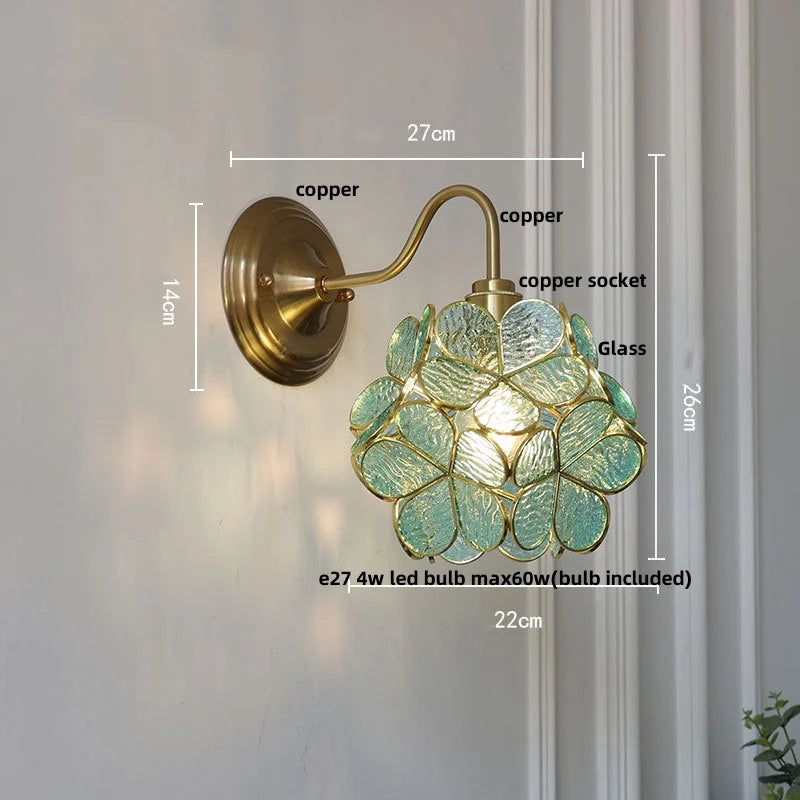 Azure Copper & Glass Sconce
