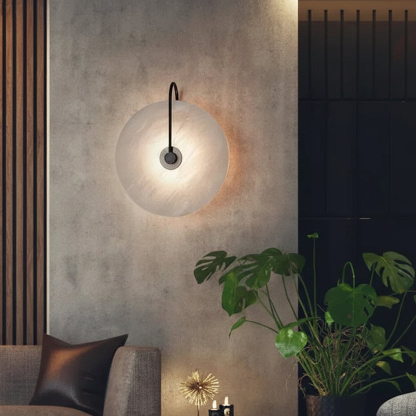 Luna Marble Moon Sconce