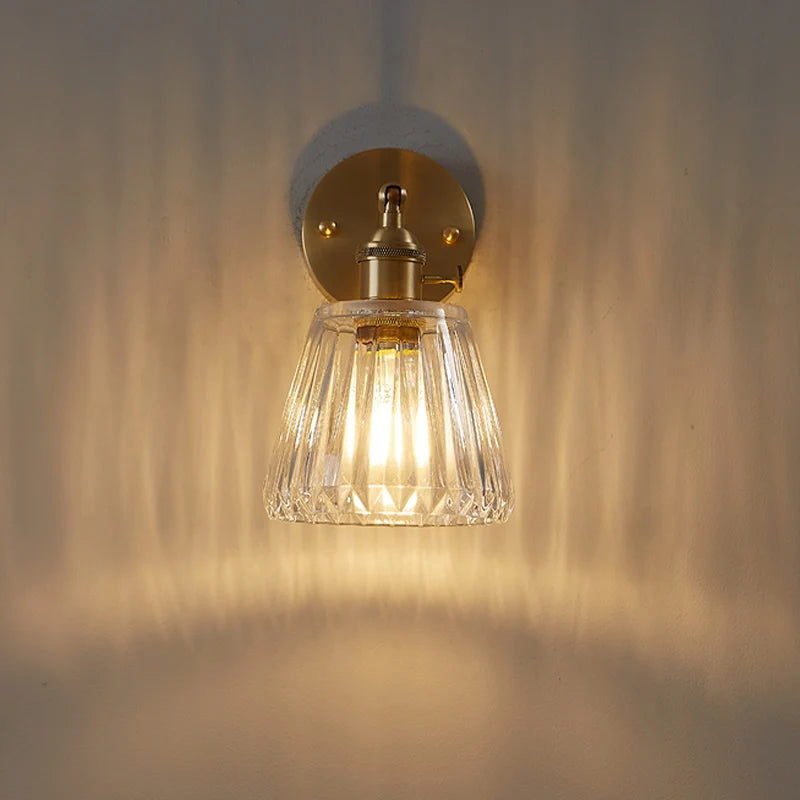 Lux Brass & Glass Wall Sconce