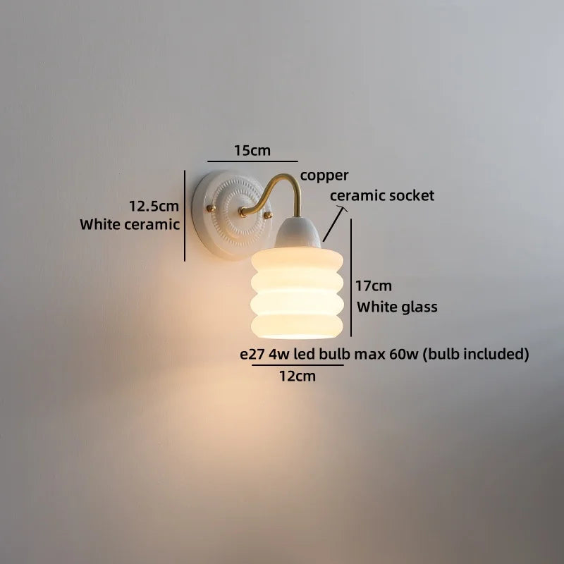 Fleur Ceramic & Brass Sconce