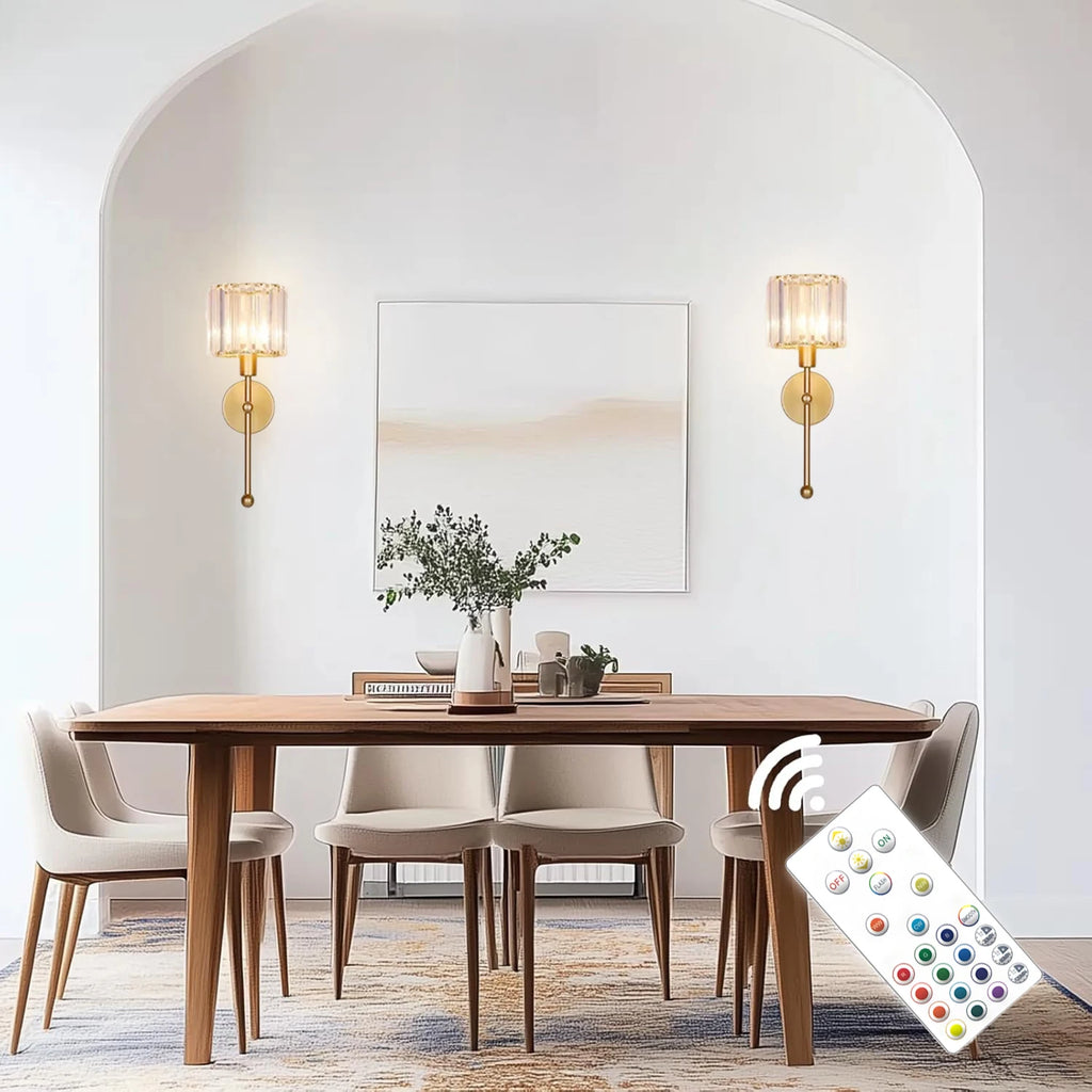 Crystal Wireless Wall Sconce