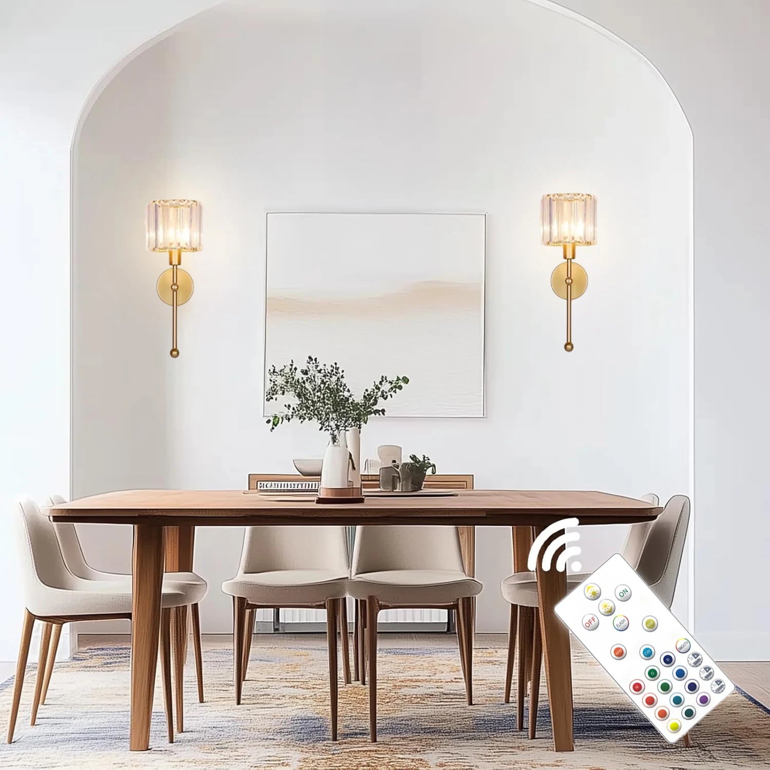 Crystal Wireless Wall Sconce