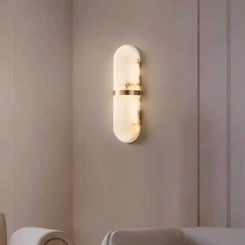 Ovale Marble & Copper Sconce