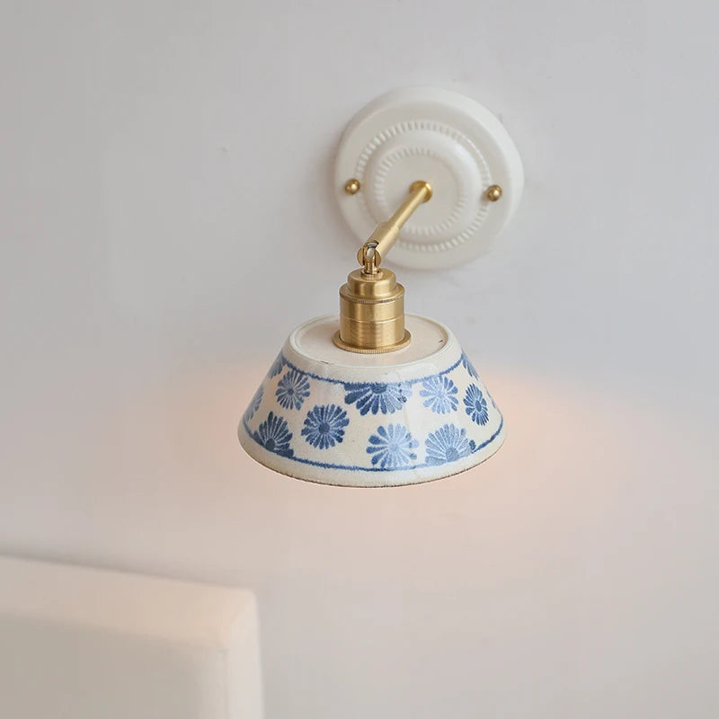 Fleur Ceramic & Brass Sconce
