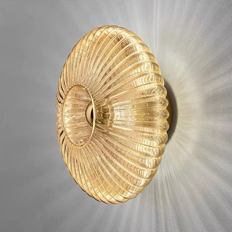 Ripple Corrugated Glass Sconce