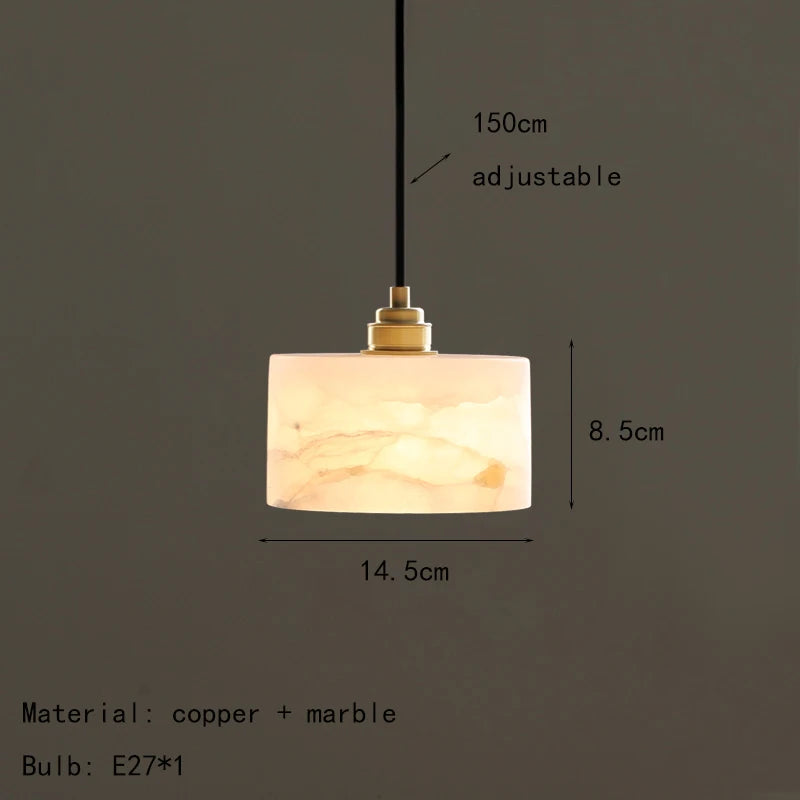 Milano Marble & Copper Pendant