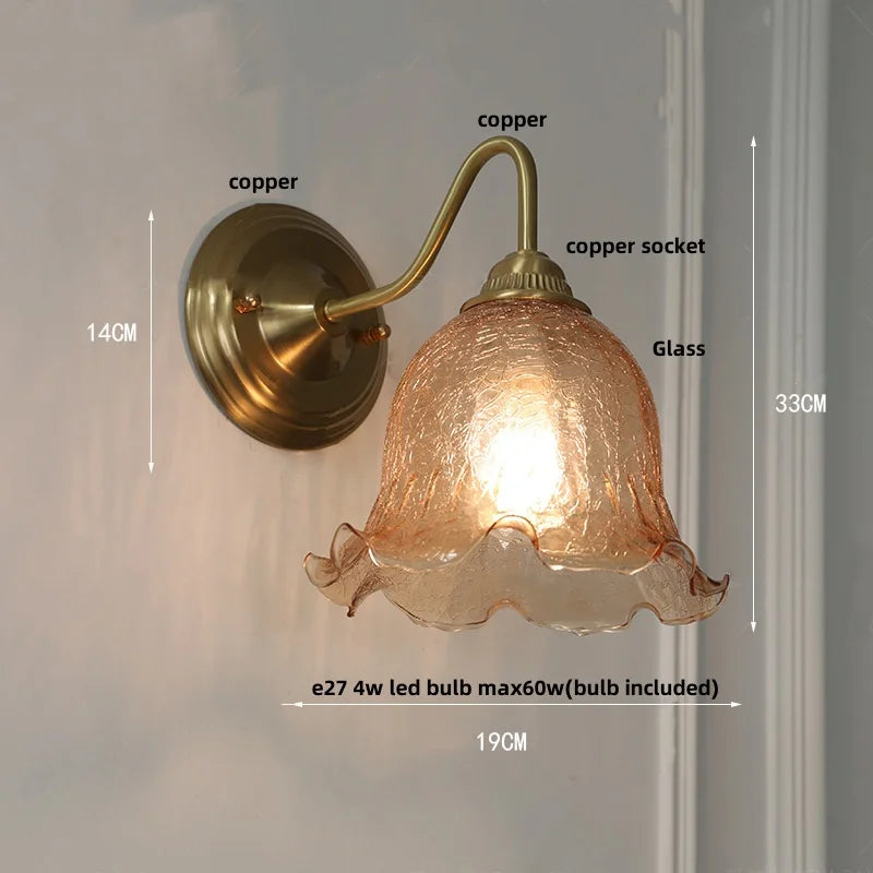 Azure Copper & Glass Sconce