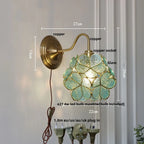 Azure Copper & Glass Sconce