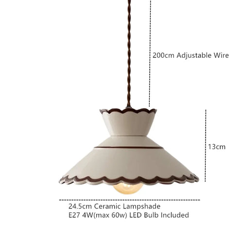 Ceramique Hand-Painted Pendant