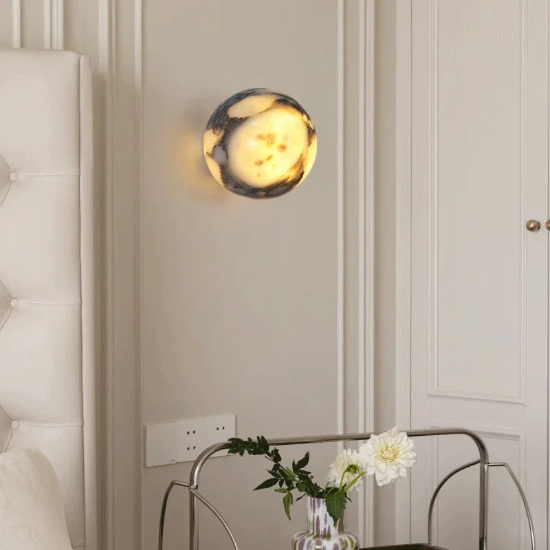 Orbe Marble Sphere Sconce