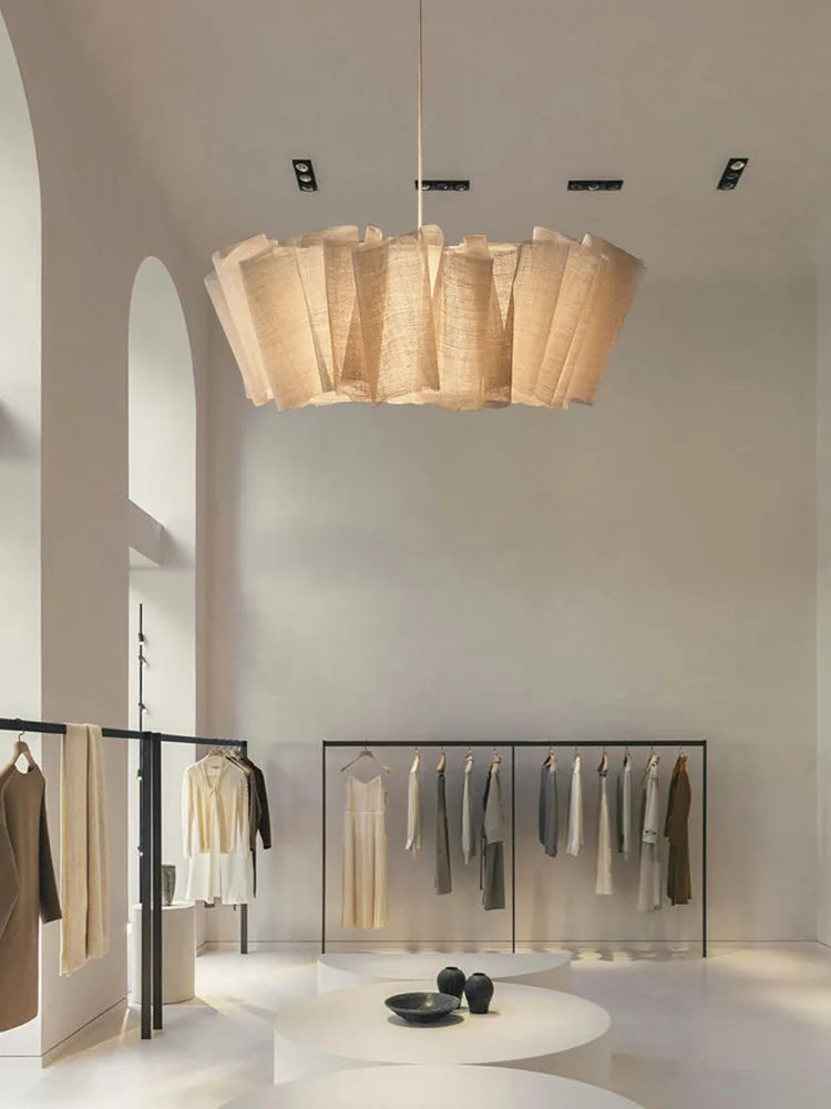 Vento Pleated Linen Pendant