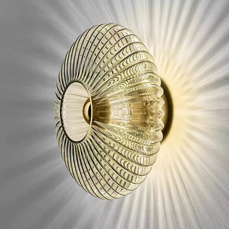 Ripple Corrugated Glass Sconce