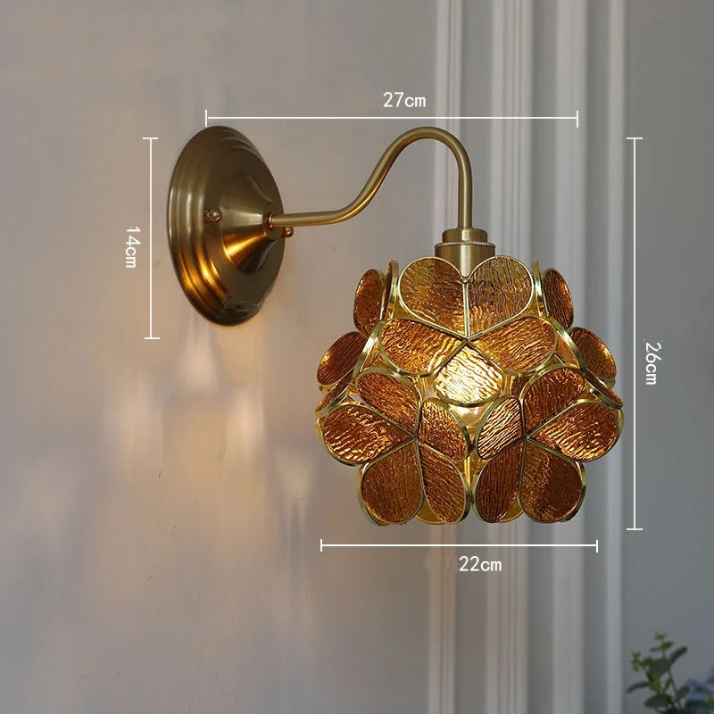 Azure Copper & Glass Sconce