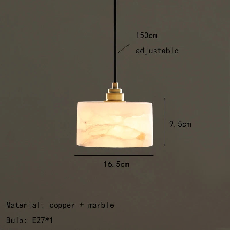 Milano Marble & Copper Pendant