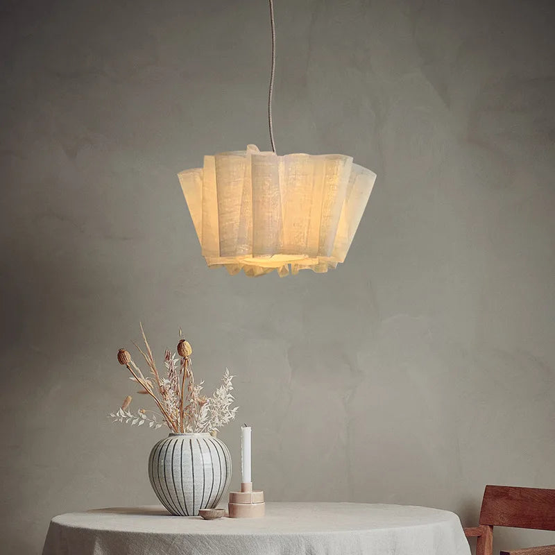 Vento Pleated Linen Pendant
