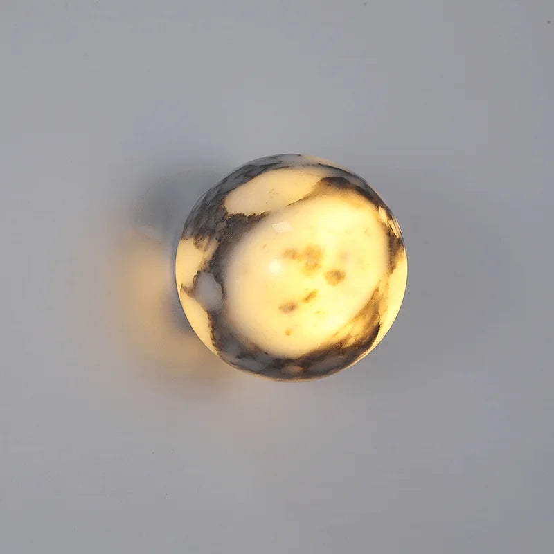 Orbe Marble Sphere Sconce