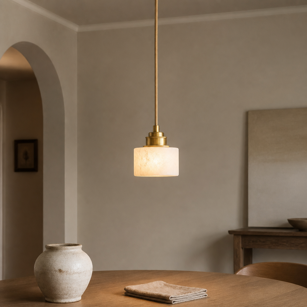Milano Marble & Copper Pendant — lifestyle [autogen]