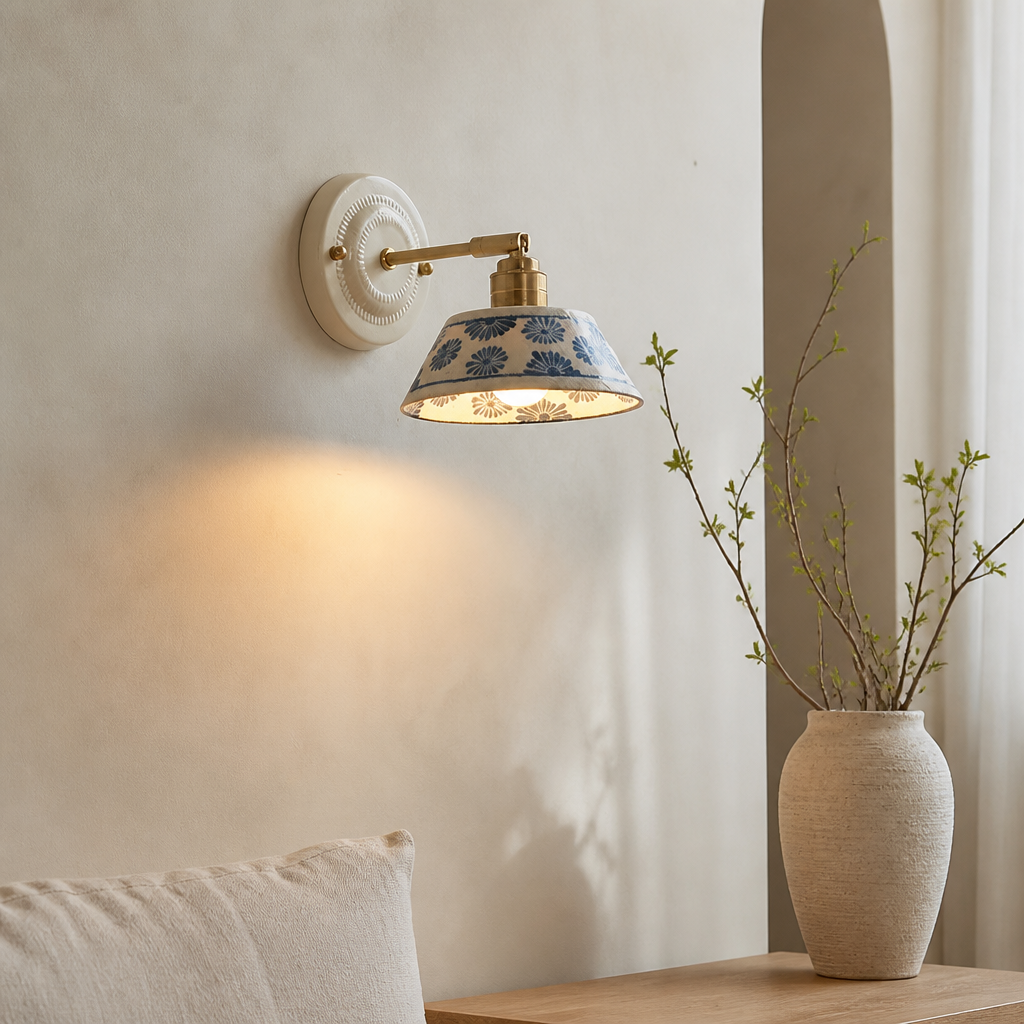 Fleur Ceramic & Brass Sconce — lifestyle [autogen]