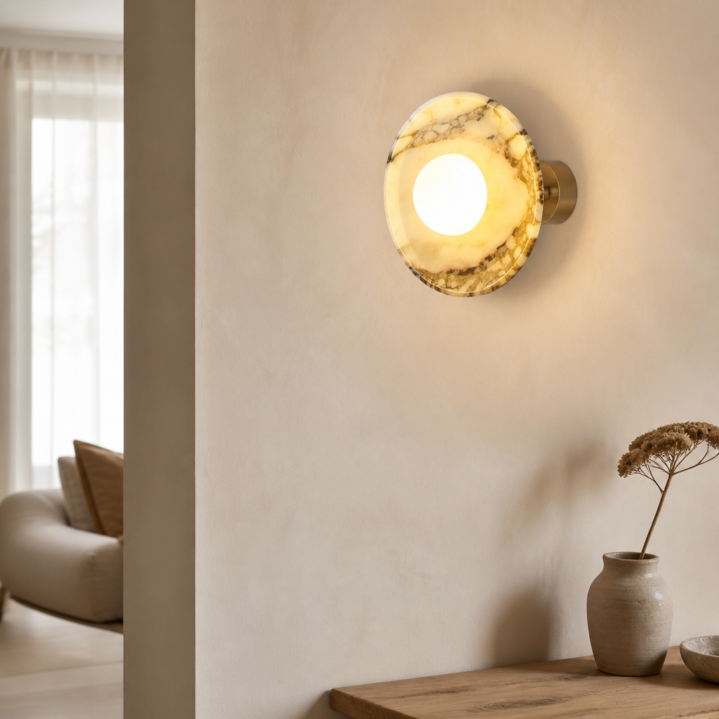 Sfera Marble Globe Sconce — lifestyle [autogen]